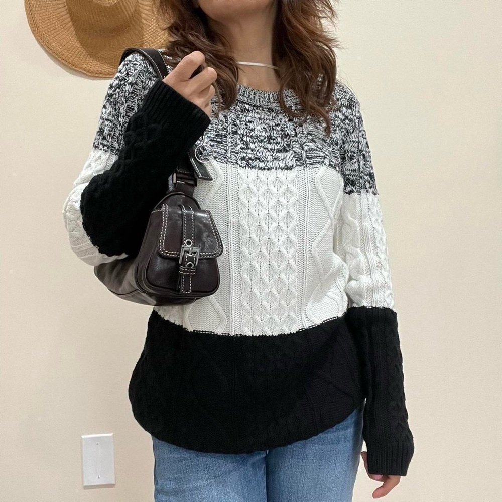 Karen‎ Scott Stripped Cotton Sweater Small Size
